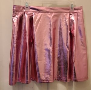 Holographic Pink Rave Festival Mini Skirt Size Large Brand New Item